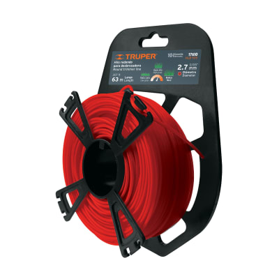 Hilo Redondo Para Desbrozadora 2.7mm X 63m Truper 176101