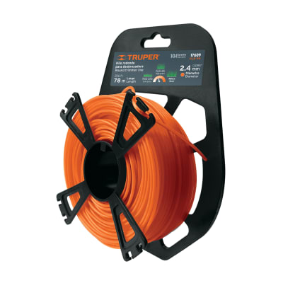 Hilo Redondo Para Desbrozadora 2.4mm X 78m Truper 176091