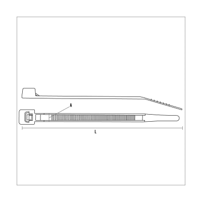 Cintillo Negro P/ Cable 100x2.5 mm (Nylon 6.6)1