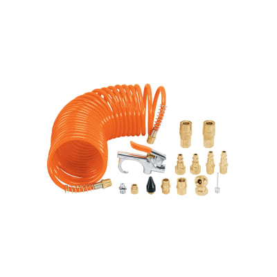 Juego De Accesorios Neumaticos 15pzas P/limpiar/inflar 1/4