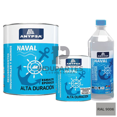 Pintura Epóxica Aluminio Ral 9006 Disolvente / Catalizador