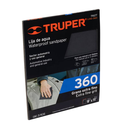 Lija De Agua Grano 360 Truper 11627