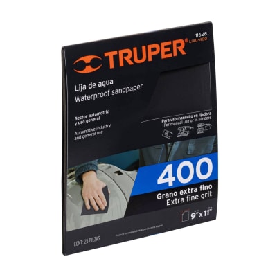 Lija De Agua Grano 400 Truper 11628