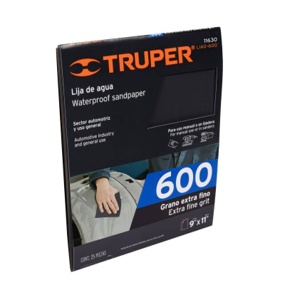 Lija De Agua Grano 600 Truper 11630