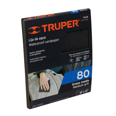 Lija De Agua Grano 80 Truper 116181