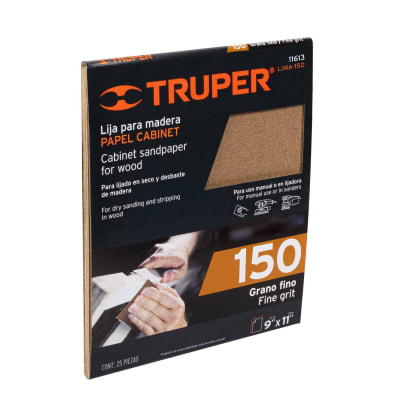 Lija Para Madera Grano 150 Truper 11613