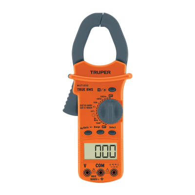 Multimetro Digital Para Mantenimiento Industrial Con Pinza 600mv-750v Truper 10404