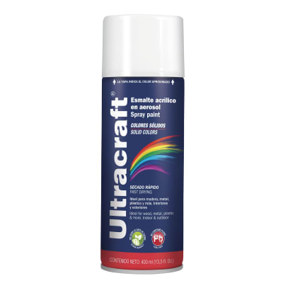 Pintura En Spray 400 Ml Blanco Brillante Ultracraft 40022