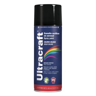 Pintura En Spray 400 Ml Negro Mate Truper 40034