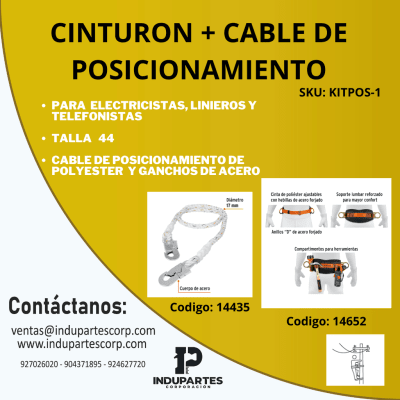 CINTURON + CABLE DE POSICIONAMIENTO