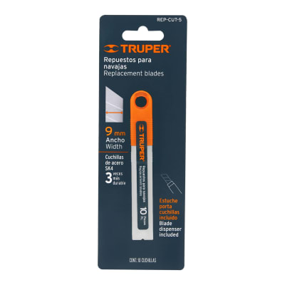Repuesto Para Cutter 10 Cuchillas De 9 Mm Truper 169621