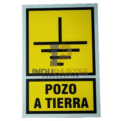 Señalética Pozo a Tierra Fotoluminiscente / Celtex De 20 X 30 Cm