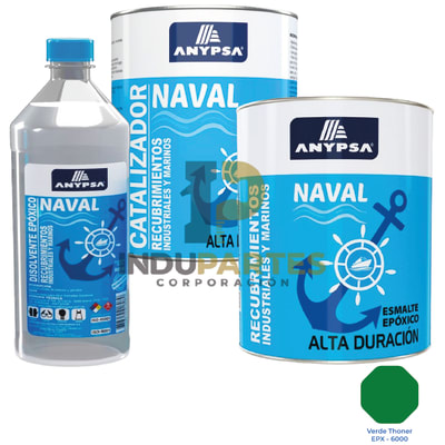 Pintura Epóxica Naval Verde Thoner EPX-6000 Disolvente / Catalizador
