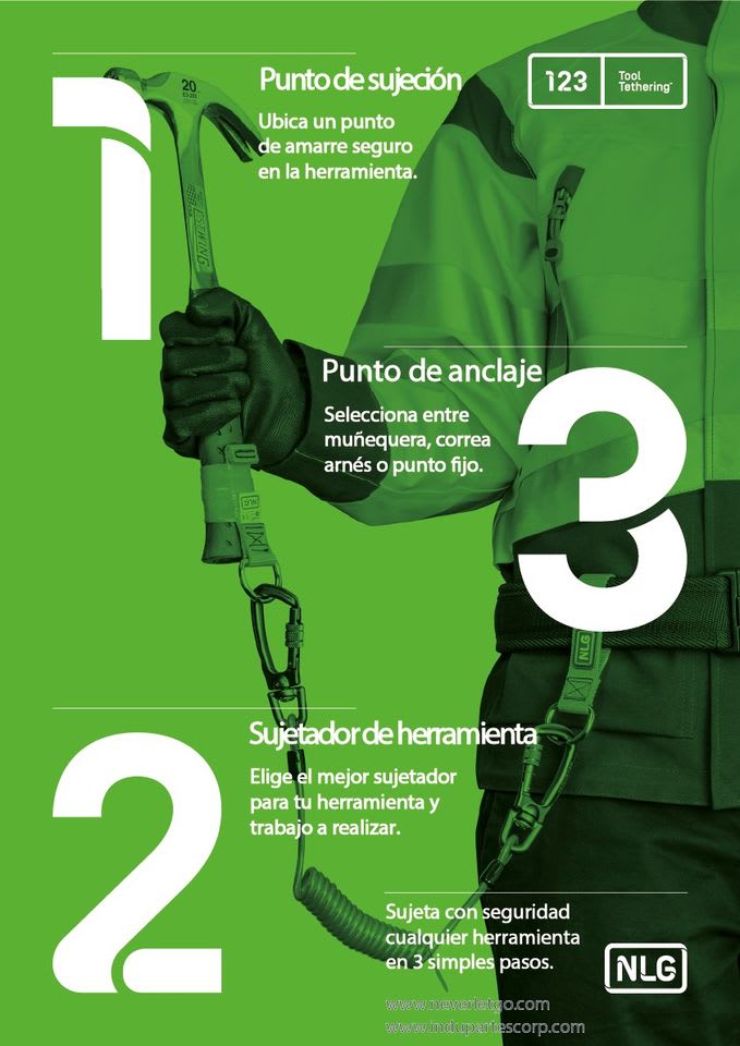 Cinturón Portaherramientas P/Trabajo en Altura Carga 30 Kg NLG 1014205