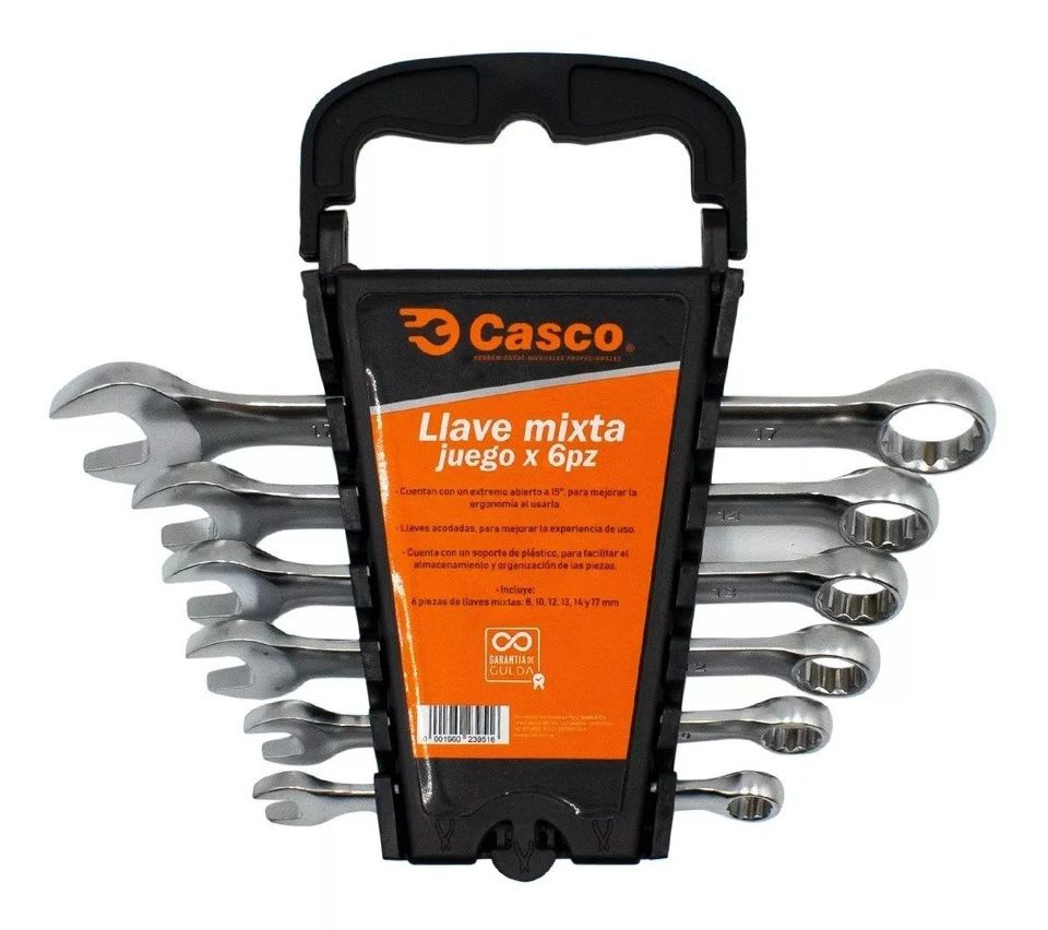 Llave mixta juego x 6 pzs mm (8, 10, 12, 13, 14 y 17) 0