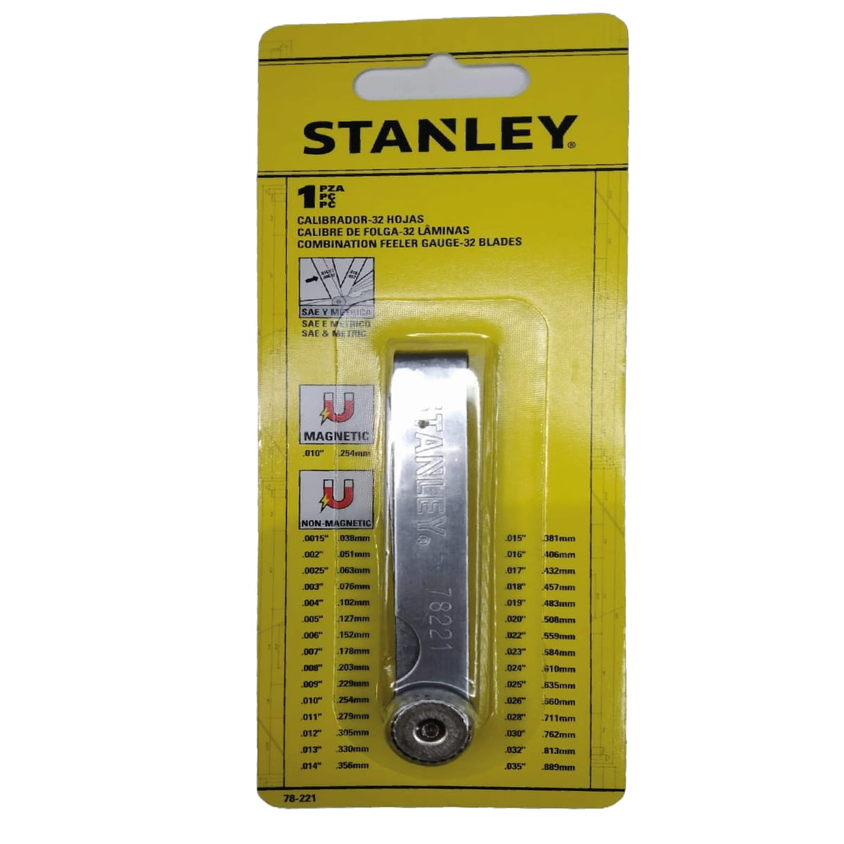 Calibrador De Bujías y Válvulas 32 Hojas STD / MM 78-221 Stanley2