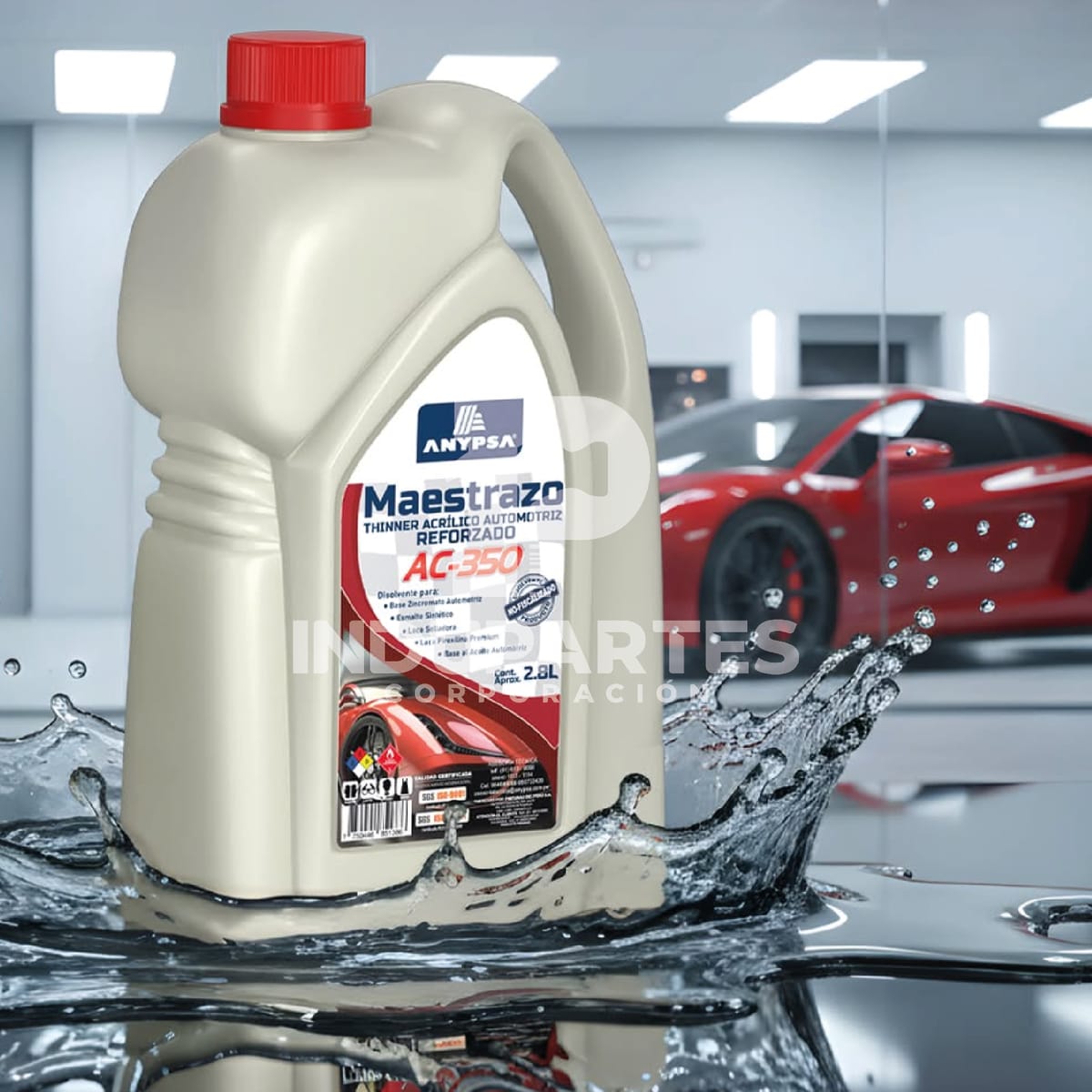Thinner Acrílico Maestrazo Automotriz reforzado 2.8 lts AC-350 Anypsa2