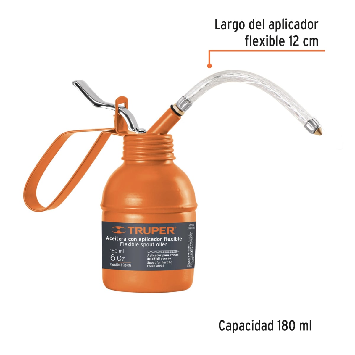 Aceitera De Pipeta Flexible, 180 Ml Truper 148703