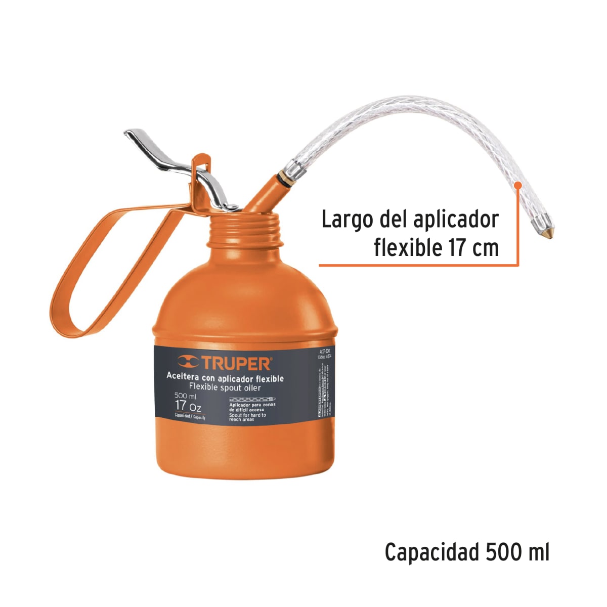 Aceitera De Pipeta Flexible 500 Ml Truper 148743