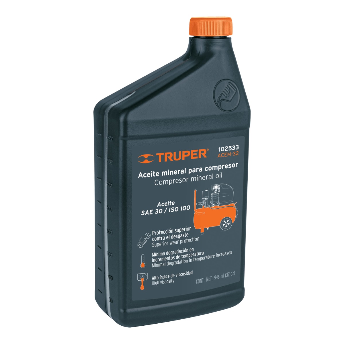 Aceite Mineral Para Comprensor 1 L ( 34 OZ) Truper 102533 0