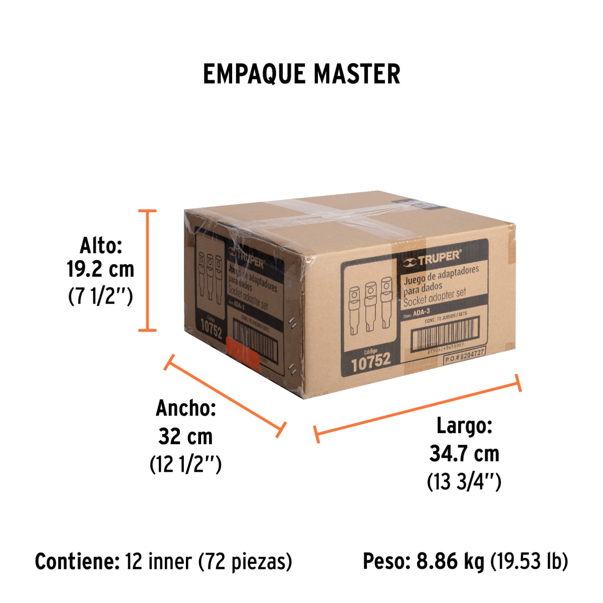 Juego De Adaptadores Para Dados 1/4