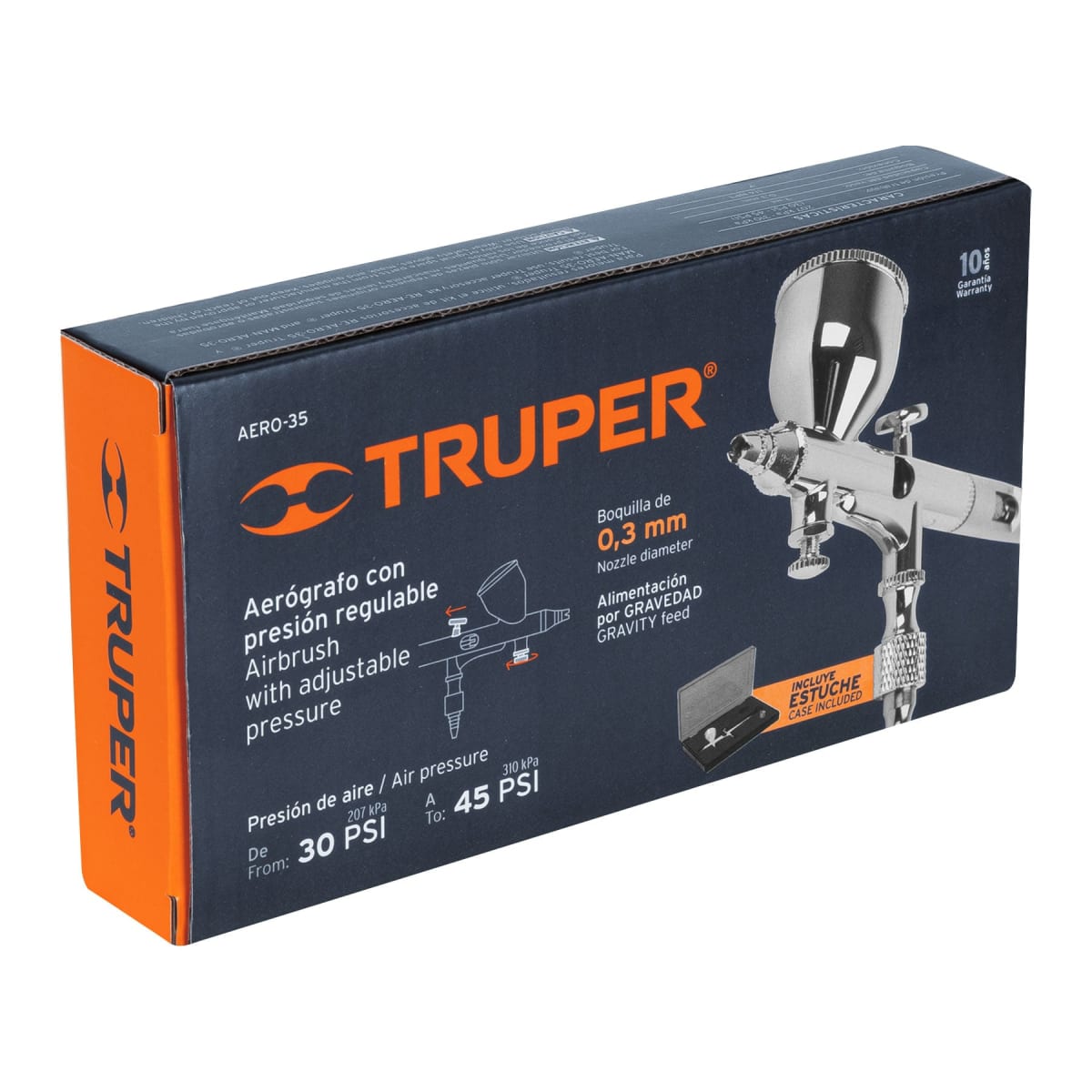 Aerógrafo de gravedad vaso fijo Truper3