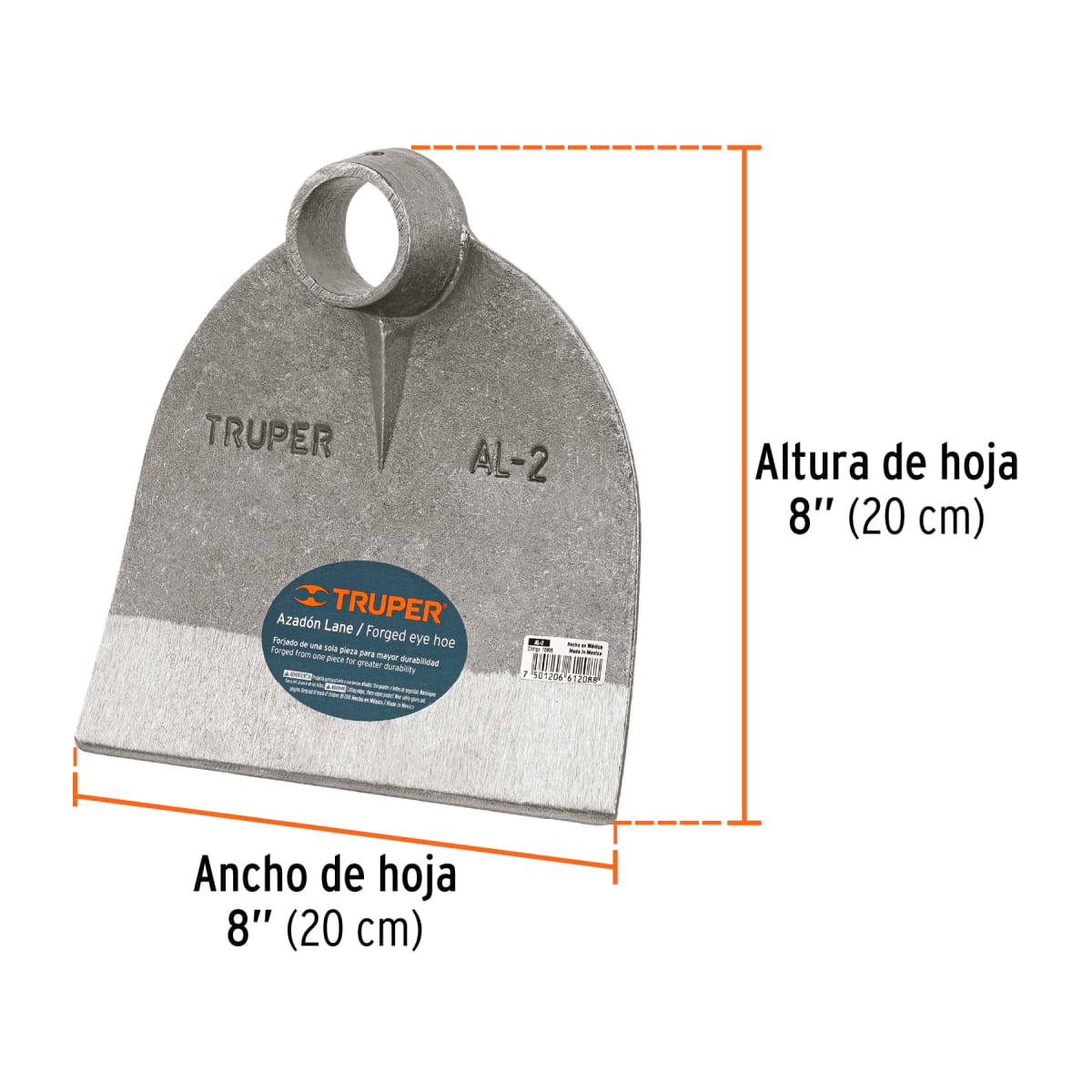 Azadón Lane # 2 De 2 lb (0.9 kg) Sin Mango Truper 106063