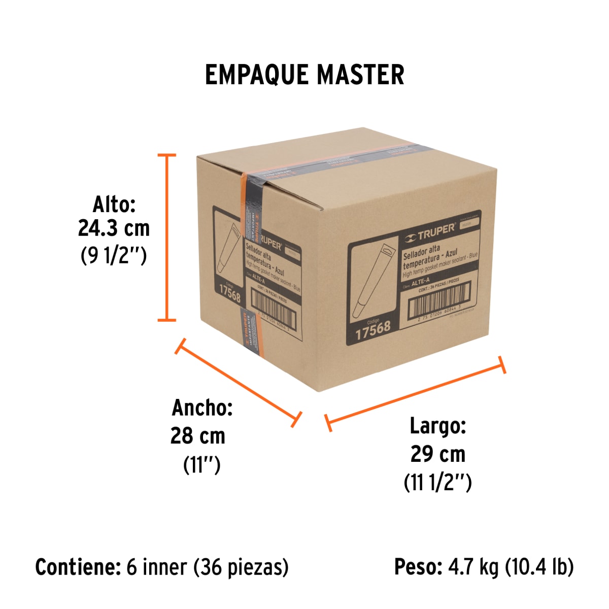 Silicona Azul RTV Para Alta Temperatura Truper 175684