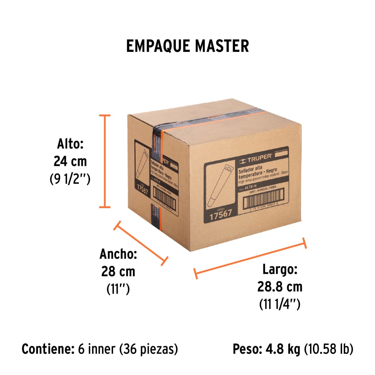 Silicona Negra rRTV Para Alta Temperatura Truper 175673