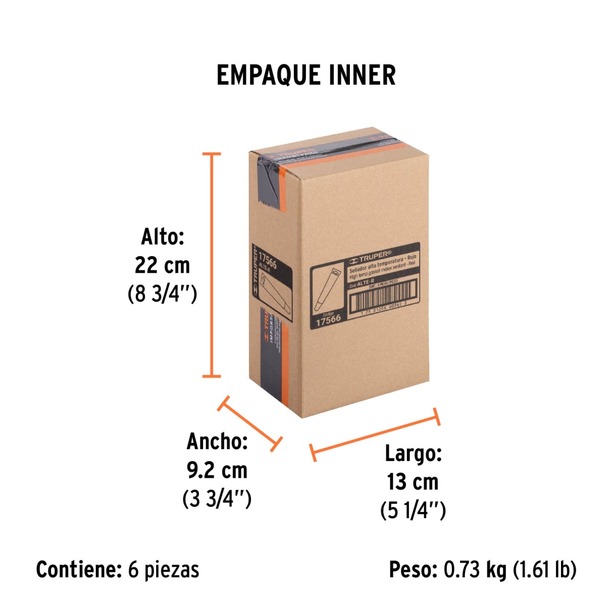 Silicona Roja RTV Para Alta Temperatura Truper 175662