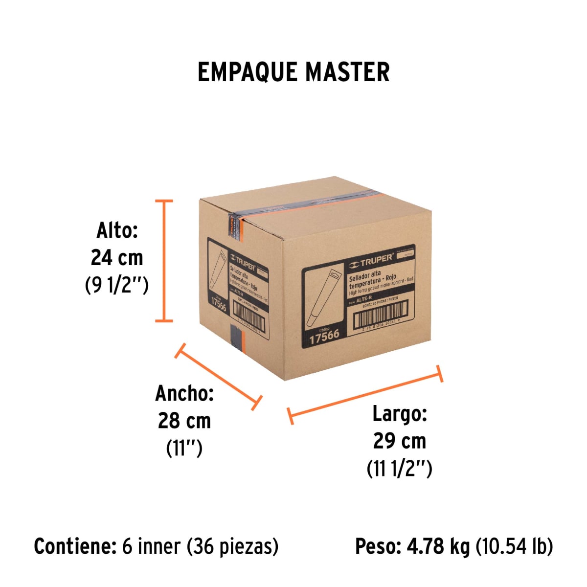 Silicona Roja RTV Para Alta Temperatura Truper 175663