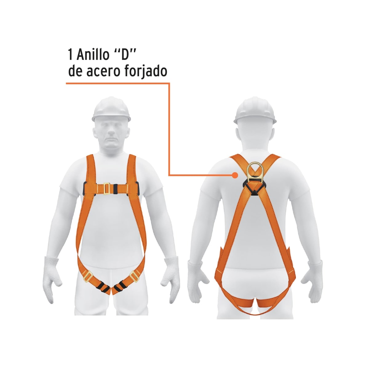Arnés De Cuerpo Completo De 1 Anilla y 3 Hebillas Truper 144322