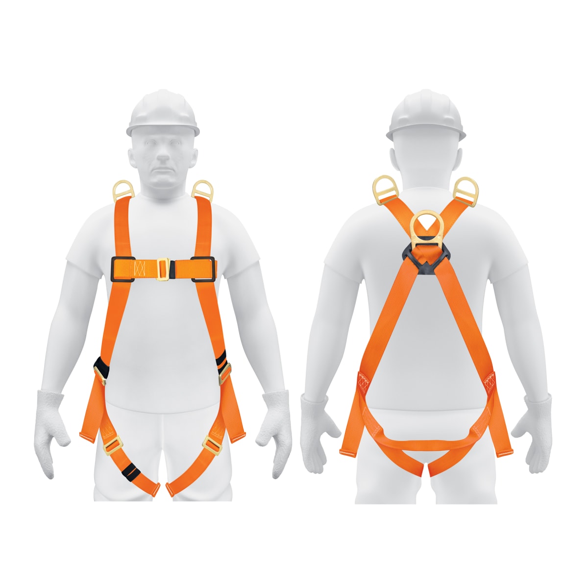 Arnés De Cuerpo Completo De 3 Anillas y 5 Hebillas Truper 14433 0