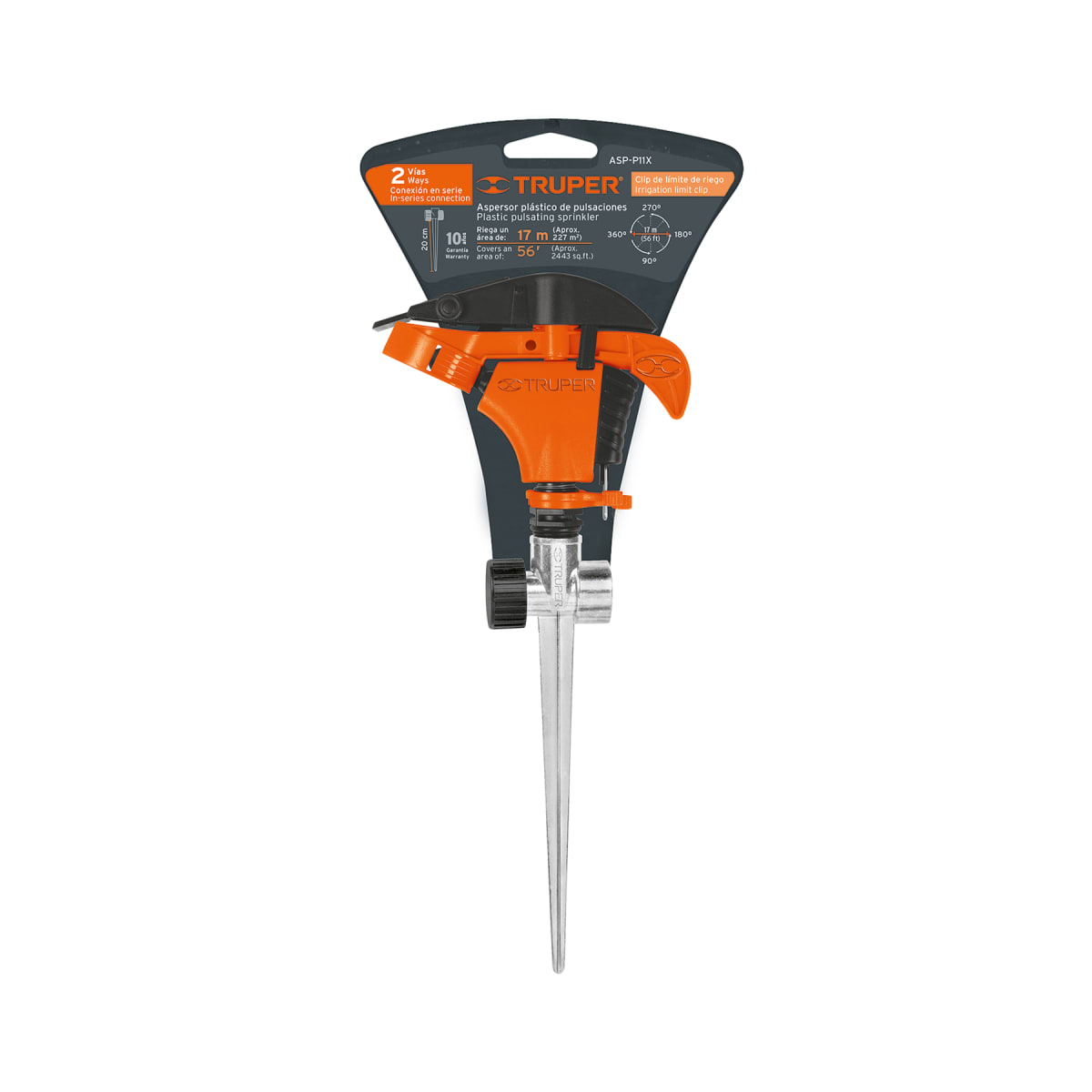 Aspersor plastico entrada de agua 3/4'8