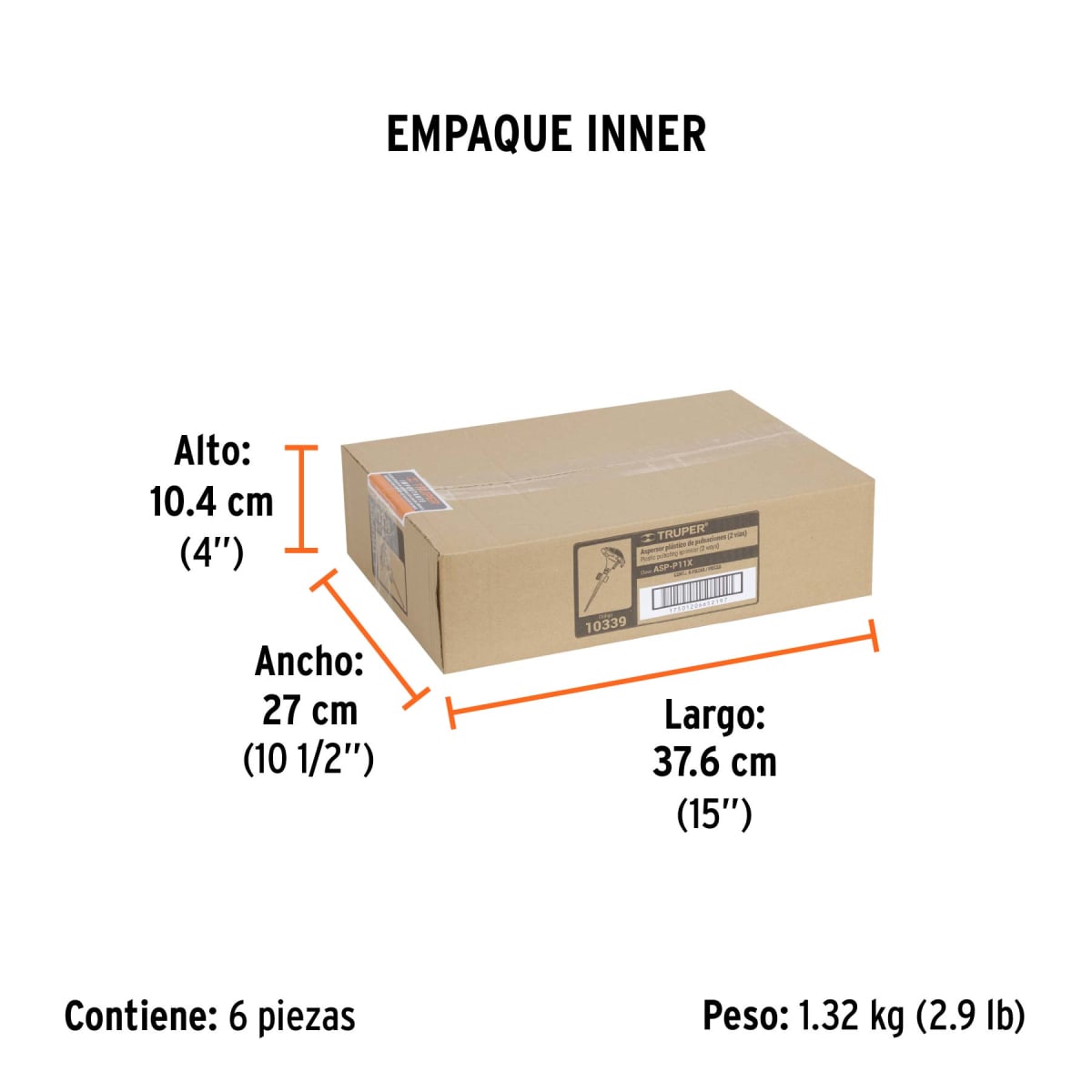 Aspersor plastico entrada de agua 3/4'5