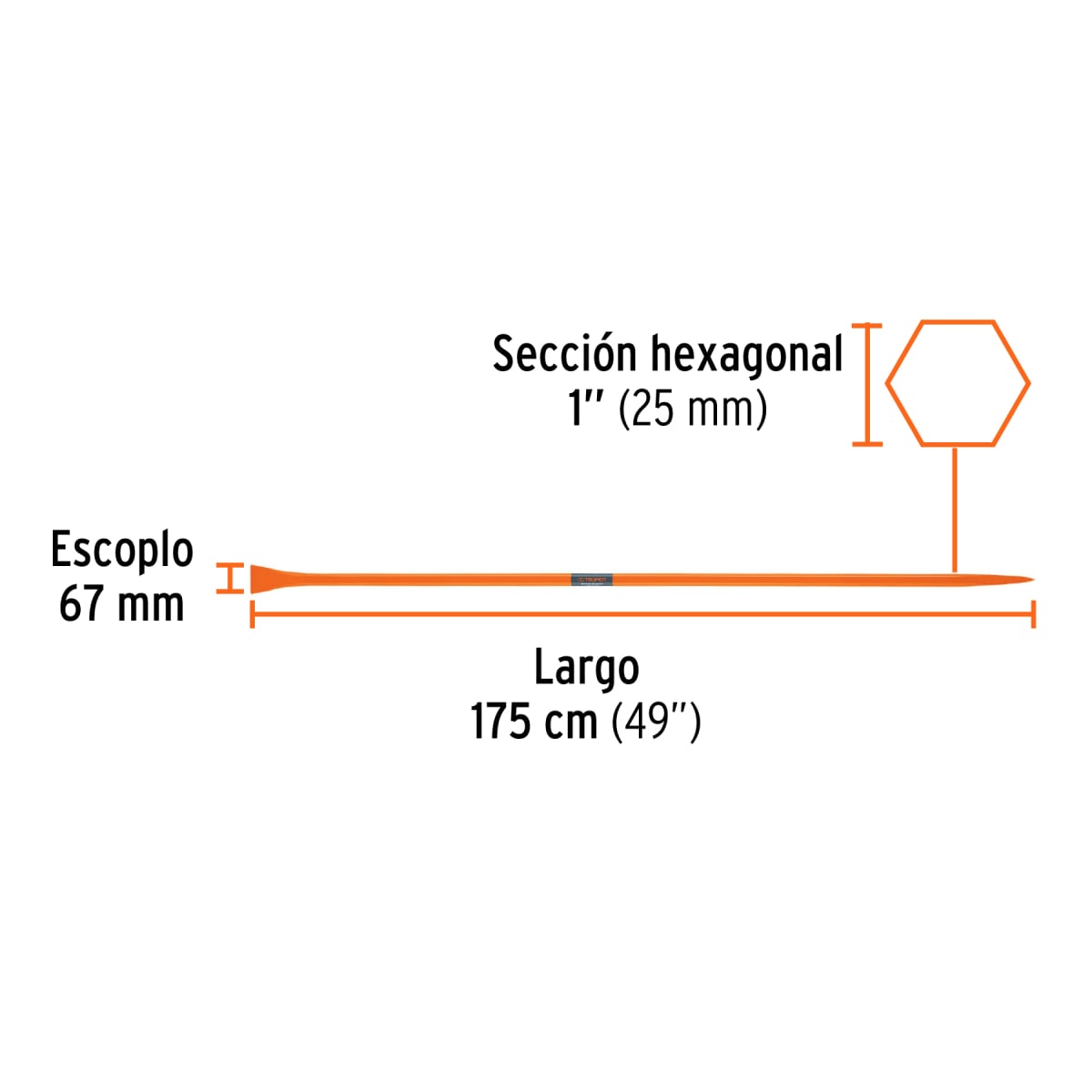 Barreta De Punta  Hexagonal 1