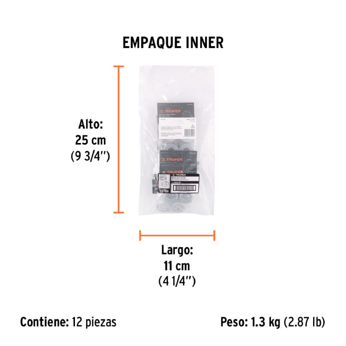Juego De 2 Rodajes Para Carretillas EXPERT, TRUPER Y PRETUL197845