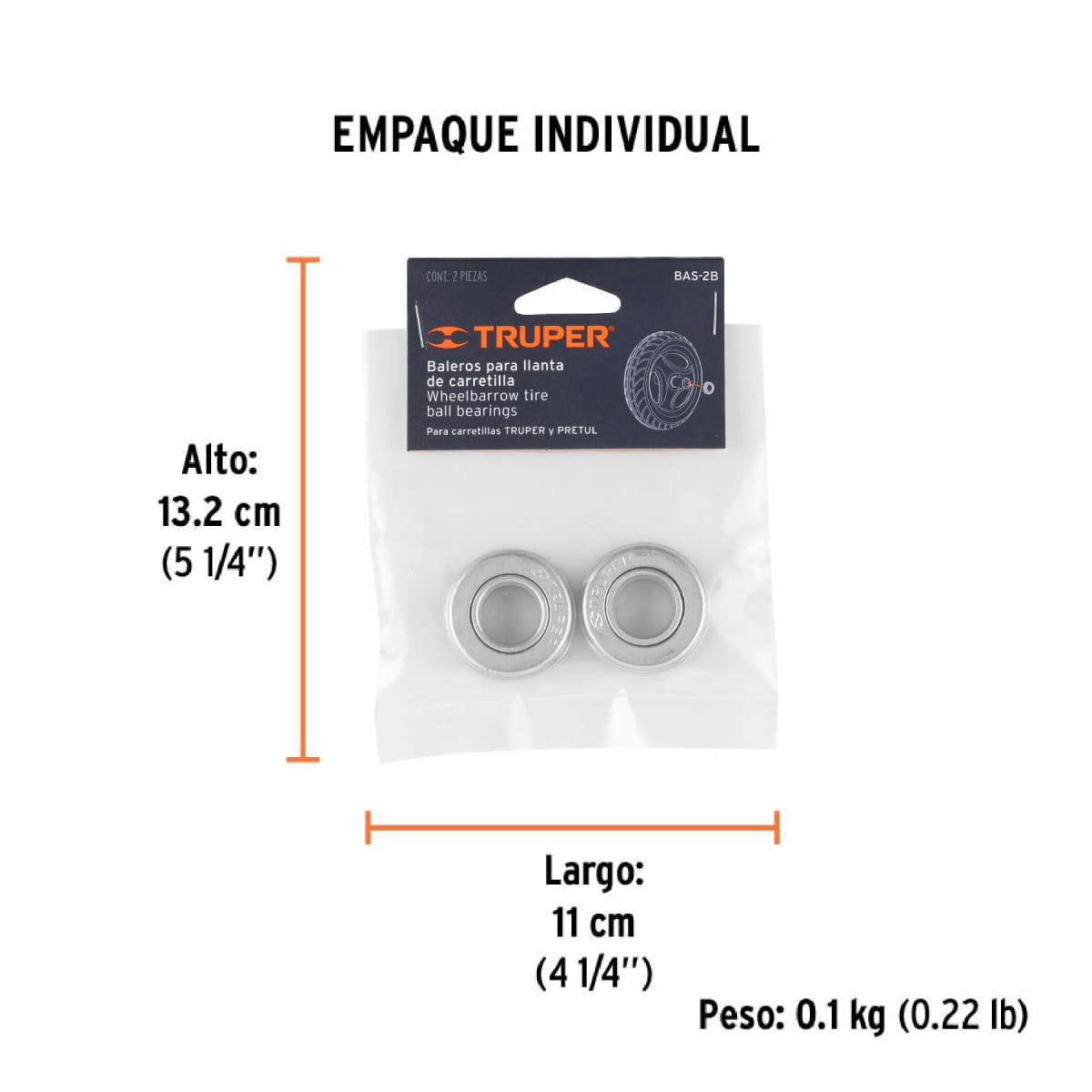 Juego De 2 Rodajes Para Carretillas EXPERT, TRUPER Y PRETUL197846