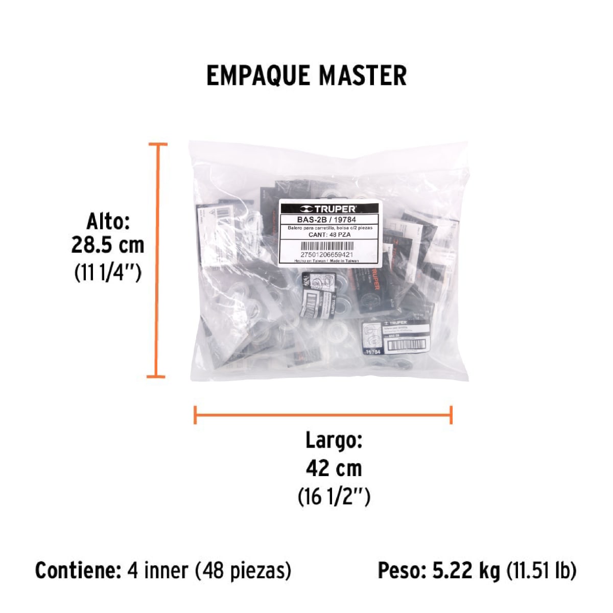 Juego De 2 Rodajes Para Carretillas EXPERT, TRUPER Y PRETUL197847