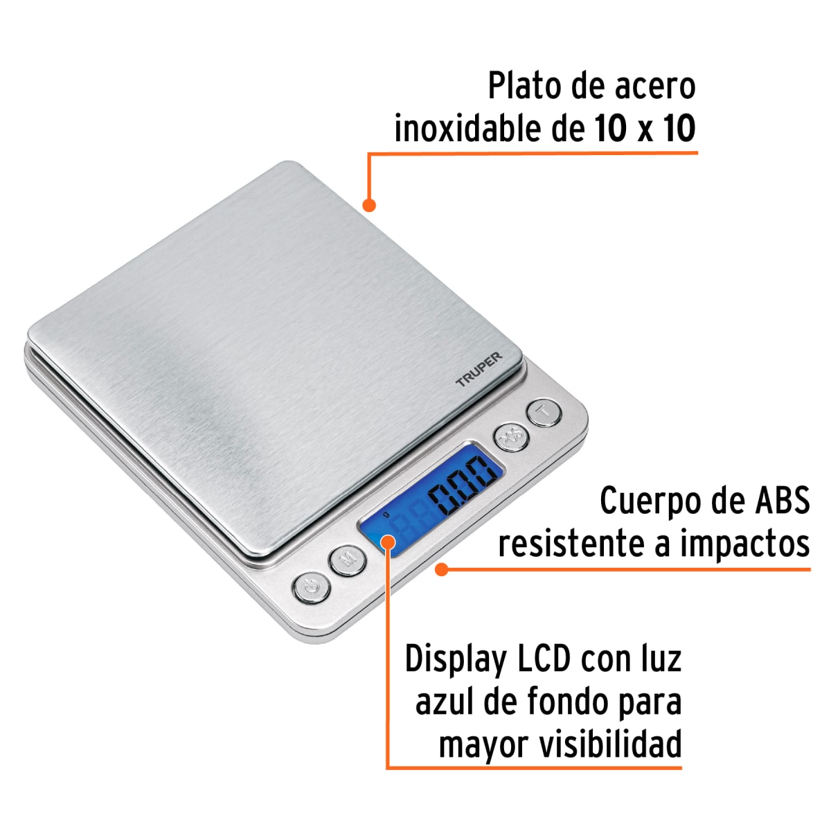 Balanza Digital De Precisión 500 Gramos Truper 1023163