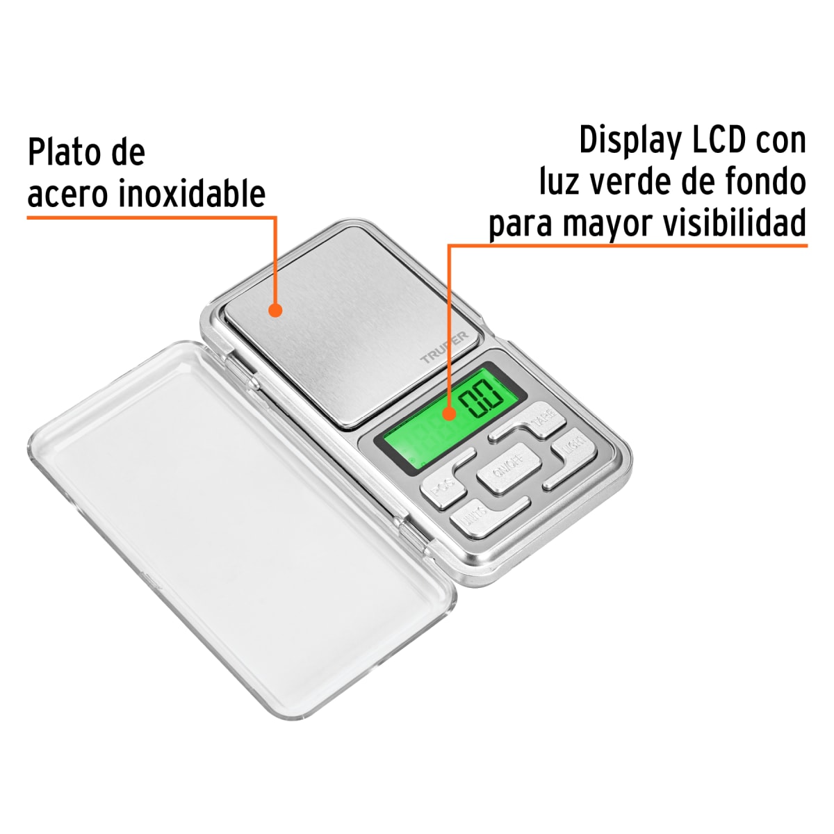 Balanza Electrónica De bolsillo 500 Gramos Truper 1007862