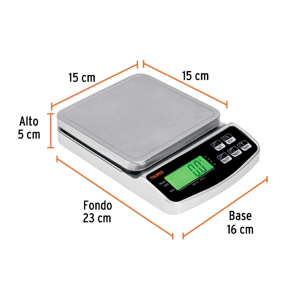 Balanza Electrónica De Precisión Recargable 3 Kg Truper 1023172