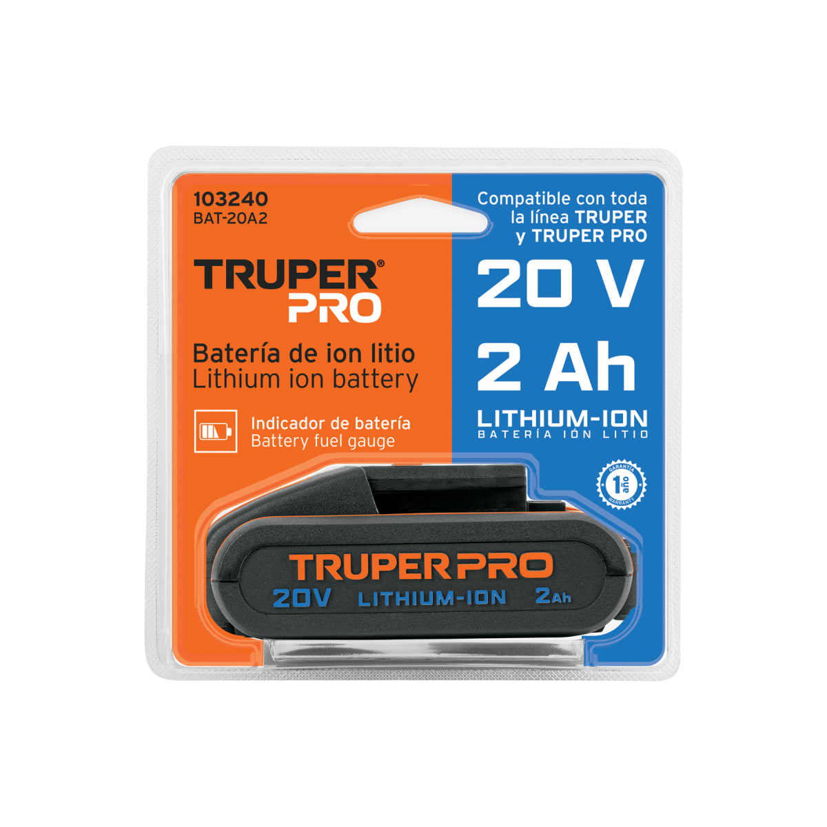 Batería Truper Pro De Ion Litio 20V 2Ah Truper 1032403