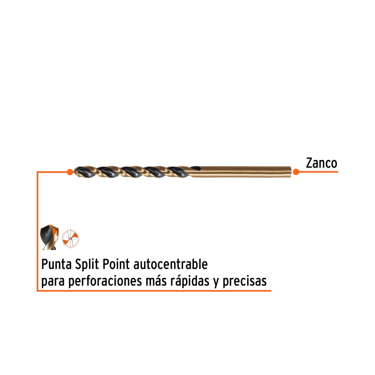 Broca HSS 4 x 80mm para Metal Truper 141322