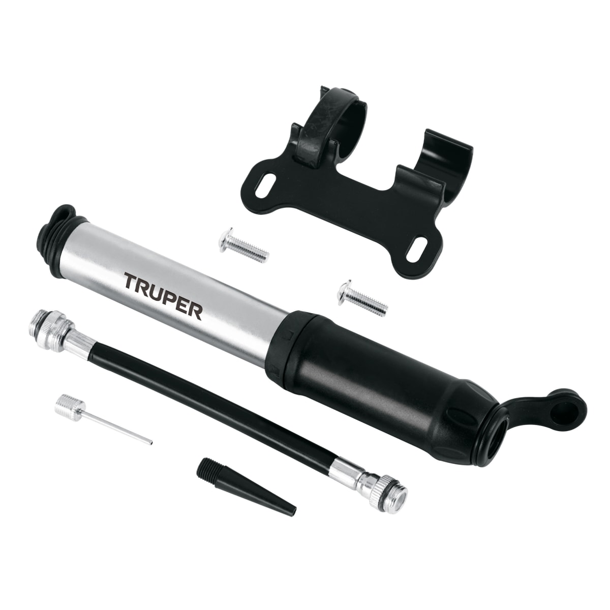 Mini inflador manual de aluminio para bicicleta, 75 psi Truper 11997 0