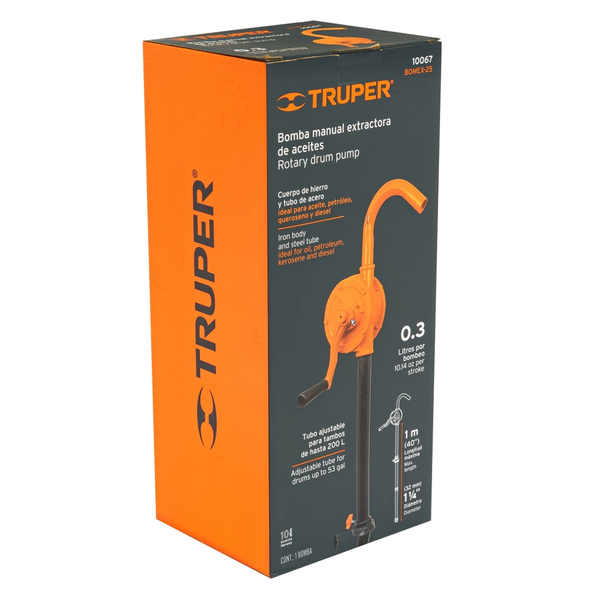 Bomba Extractora De Aceite Con Manivela Truper 100674