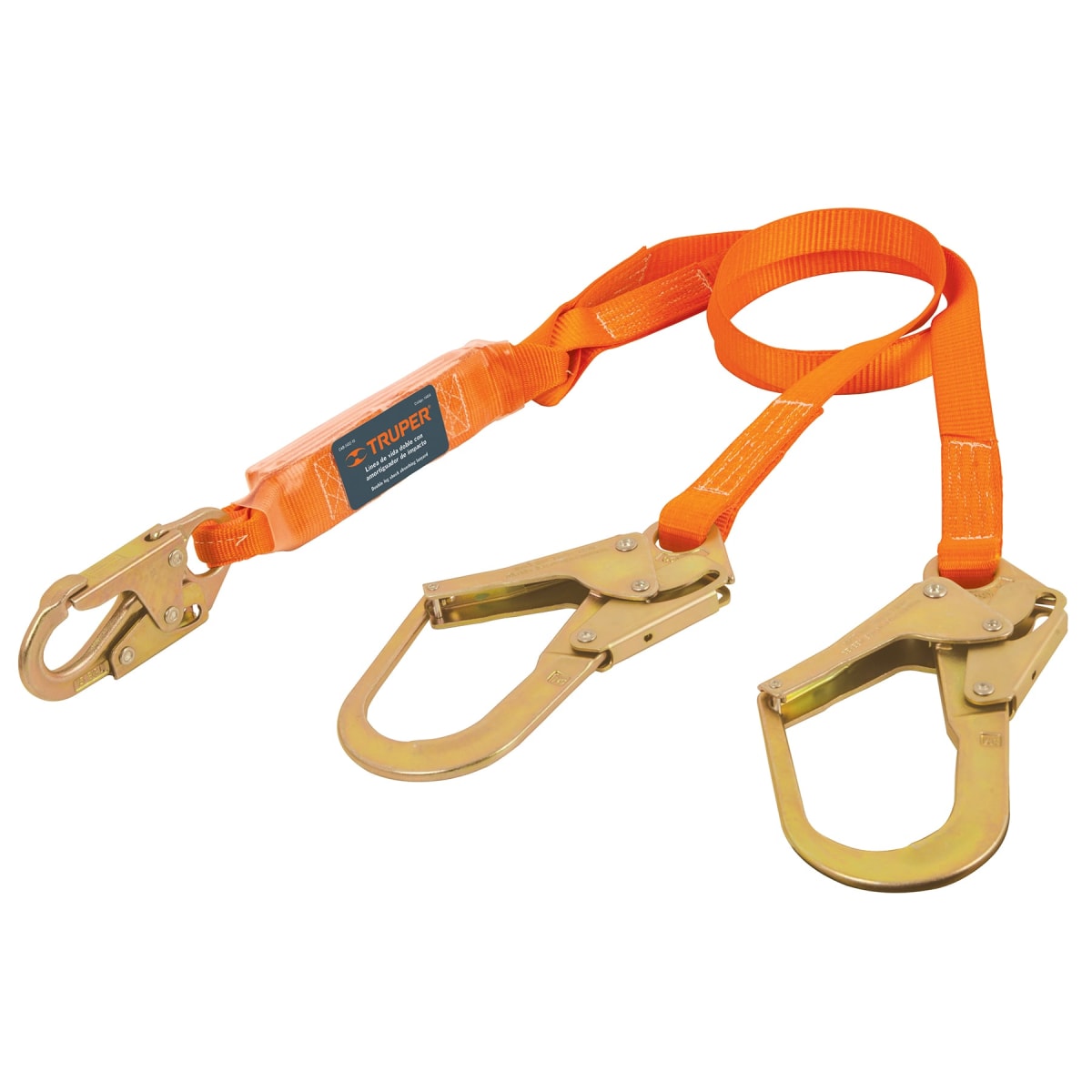 LINEA DE VIDA CON AMORTIGUADOR DOBLE BRAZO, TRUPER COD. 10509 0