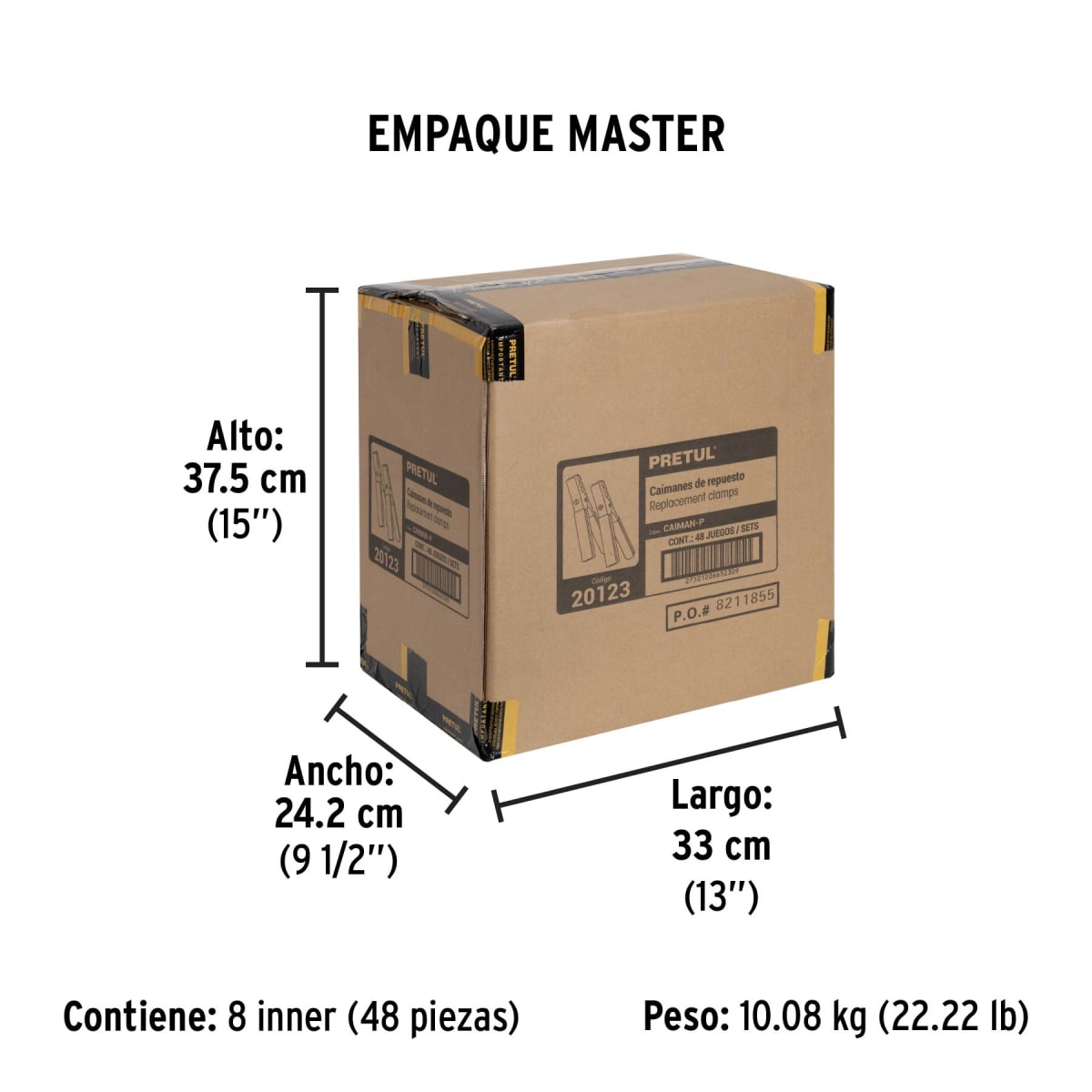 Pinzas Cocodrilo Para Cable De Batería 125 Amp Pretul 201236