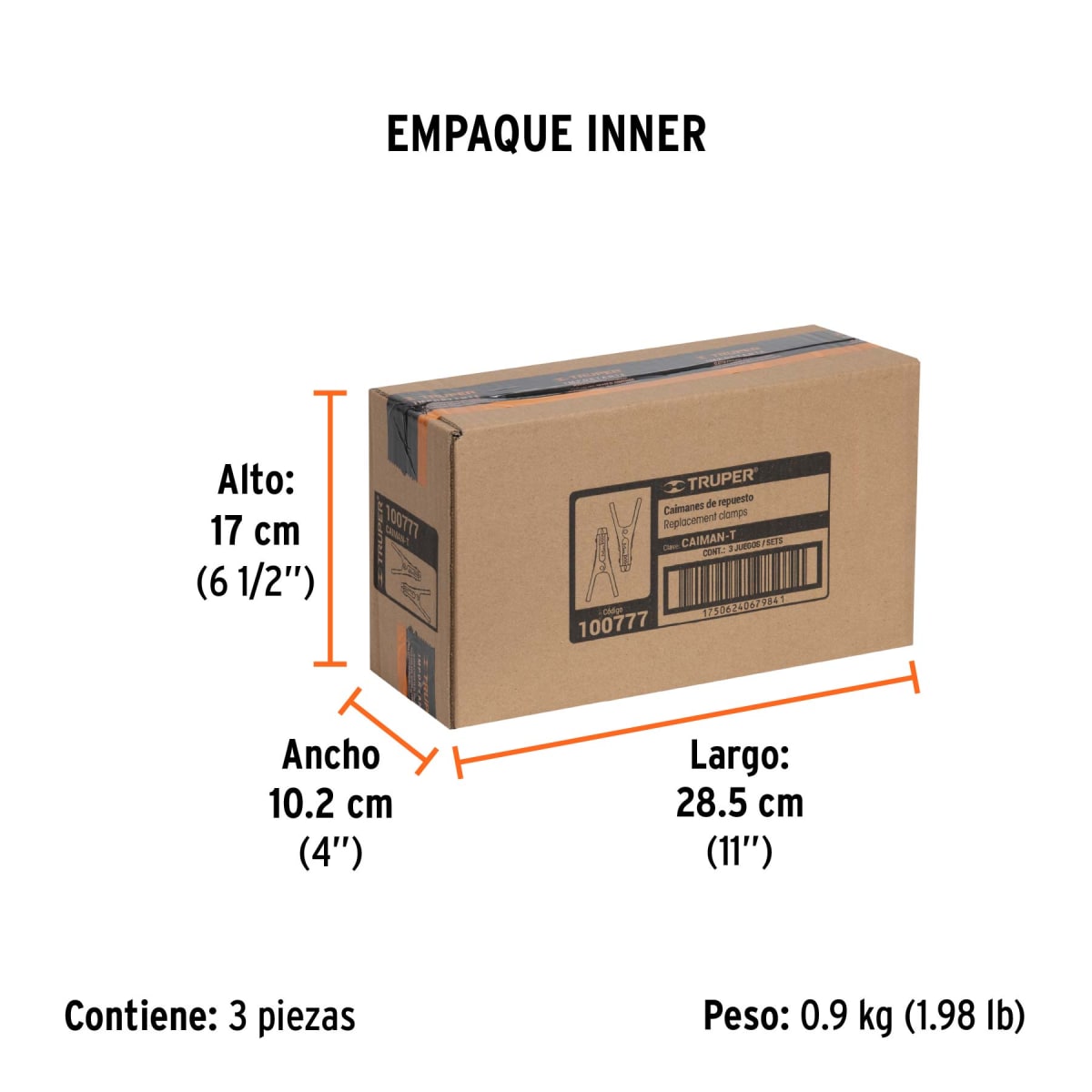 Pinzas Cocodrilo Para Cable De Batería 400 Amp Truper 1007775