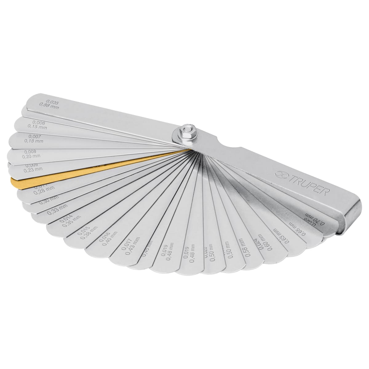 Calibrador De Bujias y Válvulas, 32 Hojas  STD / MM Truper 14397 0